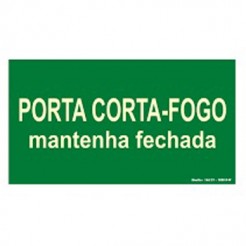 PLACA PORTA FOGO FOTOLUMINESCENTE 20X30CM