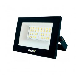 REFLETOR LED EASY 50W BRANCO FRIO PRETO IP66